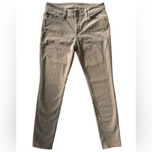LOFT Modern Fit Corduroy Pants - Tan/Khaki Slim Leg Size 28/6
